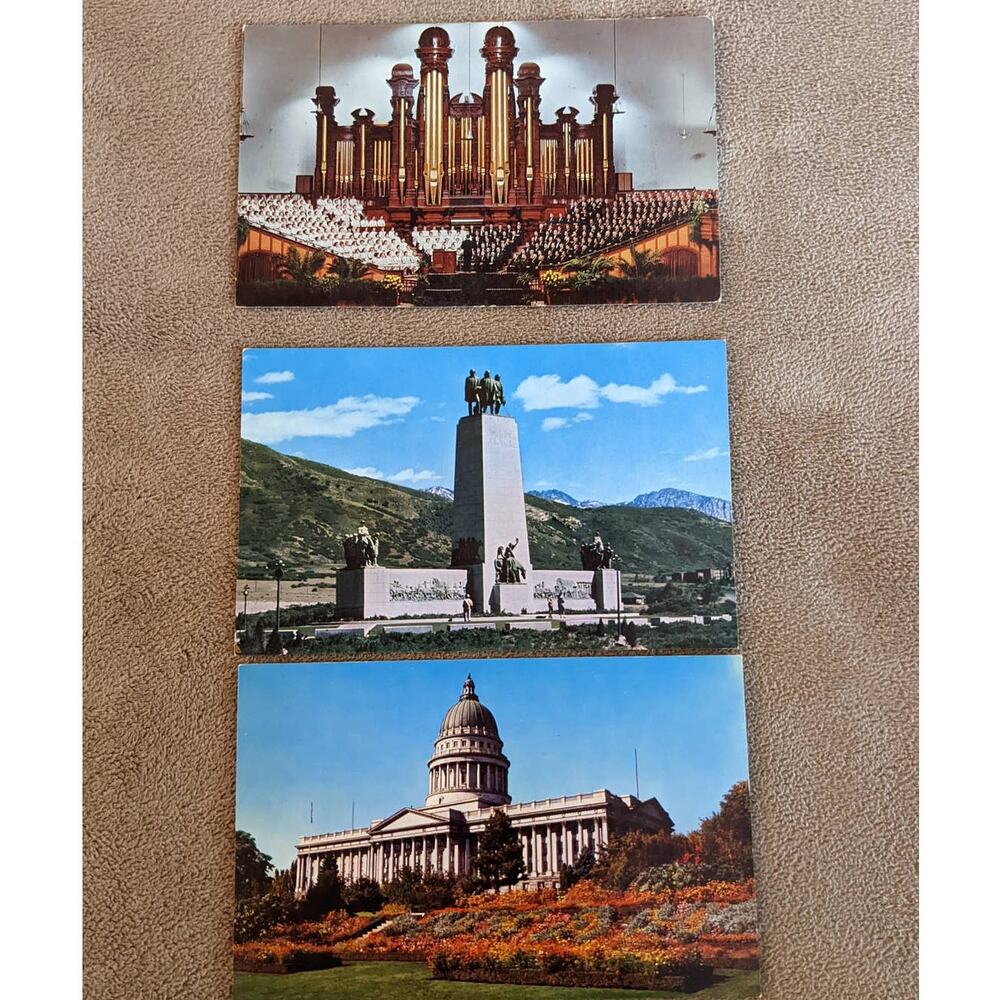 Vintage Mormon Tabernacle Salt Lake City Utah Emigration Canyon Postcard Lot